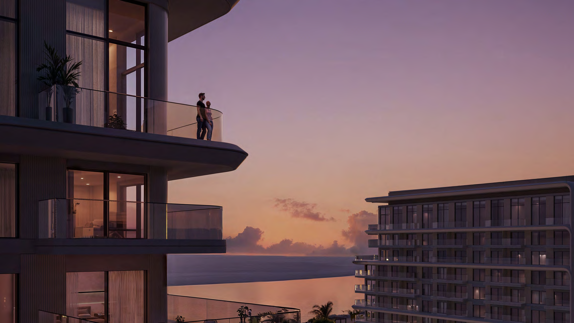 Yas Riva waterfront outlook between the residences