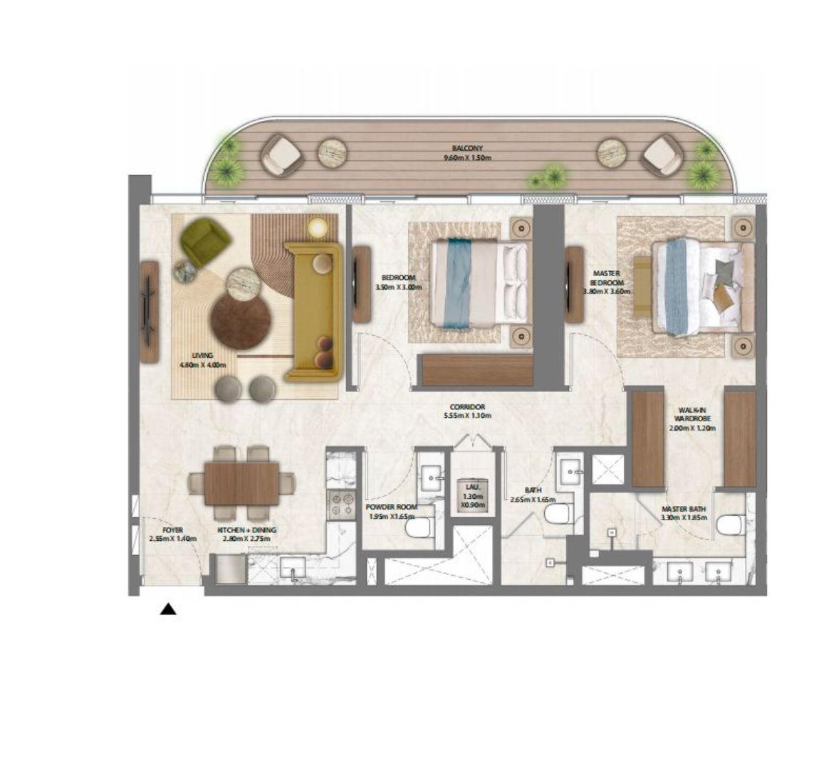 Seller-supplied floor plan for apartment 509